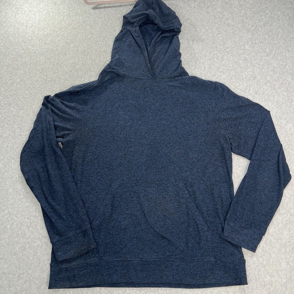 Outdoor Voices cloudknit Hoodie Mens Large Pullover Stretch Lightweight  Navy